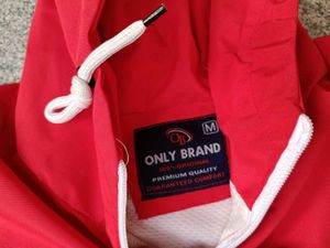 Red &amp; White Colorblock Jacket, M Size