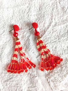 Beaded Tassel Earrings
