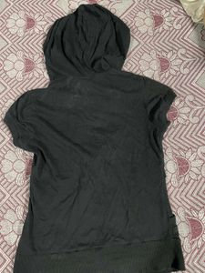 y2k half sleeve jacket with hood