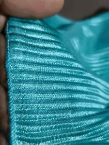 Teal Pleated Top