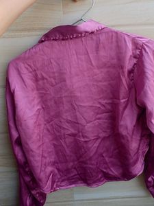 Purple Satin Style Shirt