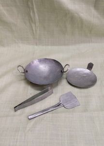 Miniature stainless steel kitchen set