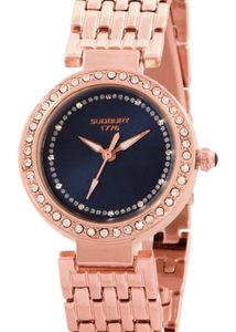 Rose Gold Blue Watch