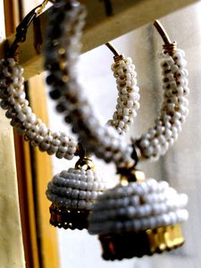 Beaded Jhumka Earrings
