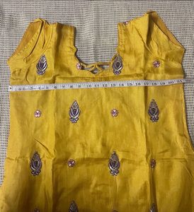 Embroidered Yellow Salwaar Suit Set