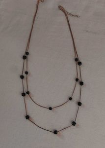 Layered Black Bead Necklace