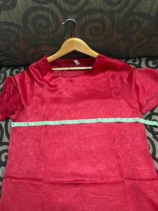 Red FASHION Round Neck Dress