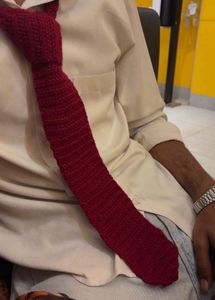 Handmade crochet Red Tie