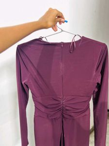 ZARA Midi Maroon Dress