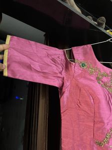 Elegant Pink Ethnic Gown