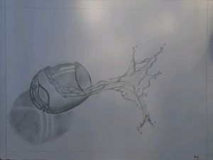 REALISTIC GLASS AND WATER DRAWING
