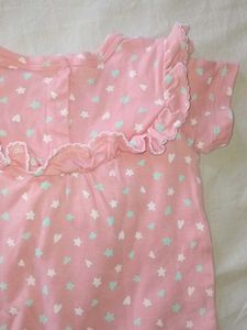 Cute Baby Girl Romper – Pink with Stars &amp; Hearts