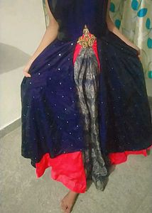 Elegant Ethnic Gown With Leggings And Dupatta