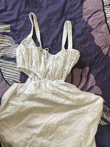 White Eyelet Mini Dress