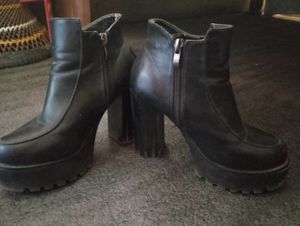 Black Platform Ankle Boots