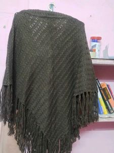 Stylish Brown Knit Poncho