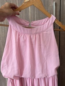 Pink Halter Maxi Dress