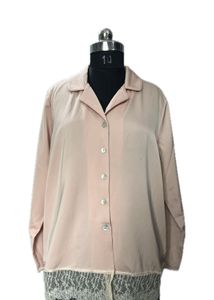Blush Pink Lace Trim Top