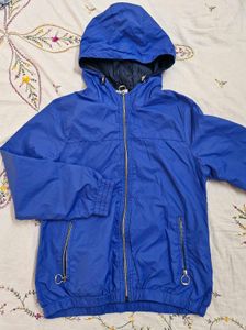 Blue Hooded Bomber Jacket &amp; Windcheater
