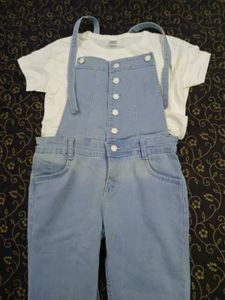 Light Wash Denim Overalls