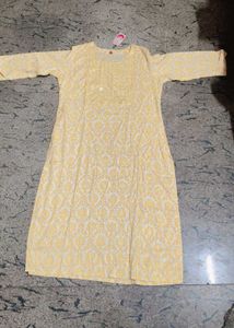 Yellow Embroidered Kurta