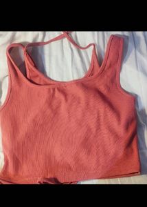 Ribbed Lace-Up Tank Top