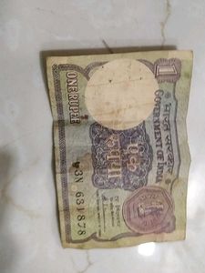 Rare One Rupee Note