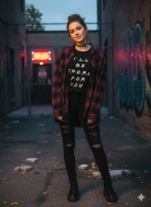 Friends Theme Black T-Shirt