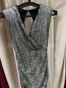 Bershka limited edition Sparkly Silver Party Dress