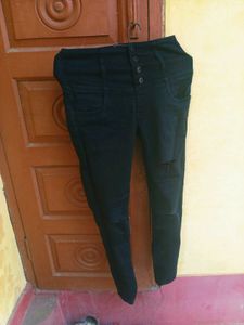 High Waist Black Jeans