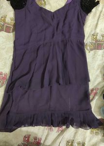 Purple Ruffled Dress