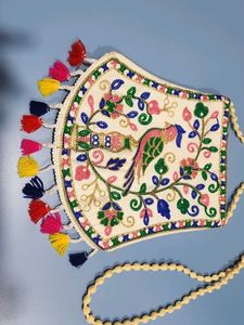 Handmade Embroidered Bird Traditional Purse