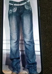 Grey Embroidered Jeans (Women&#39;s)