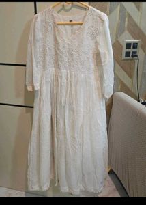 A Line Off White Kurta