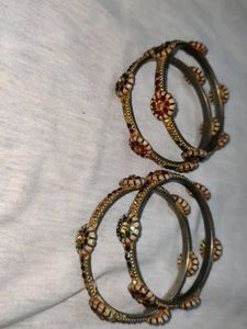Colorful Beaded Bangle Set