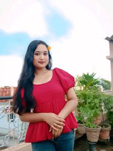 Red Colour Top So Beautiful ❤️