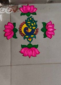 Peacock ready Rangoli Design