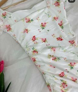 White Floral Mesh Dress