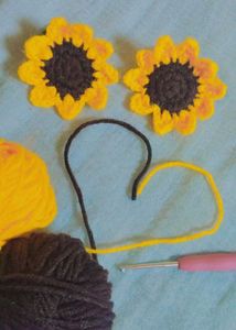 Sunflower Crochet Hair Accessories