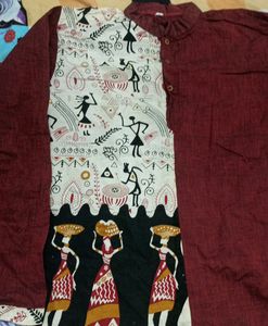 Short Printed Kurta from Shantiniketan