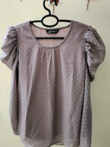 Women's Chiffon Solid Regular Fit Top