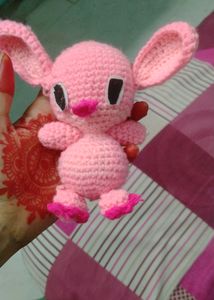 Baby Pink Stitch Woolen Toy