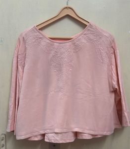 Pink Embroidered Top