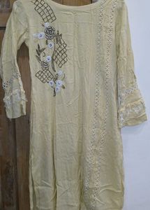 Pakistani Kurti With Straight Pant