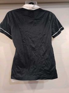 (Fredberry)Maroon &amp; Black Polo 👕 With White C