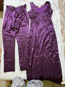 Highly Branded Padded Satin Dress Kurta Pant
