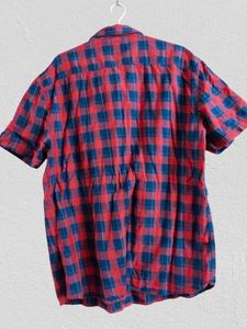 A Red Black Checks Shirt