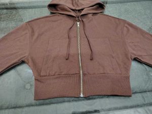 Brown Zip-Up Hoodie