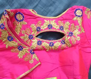 Embroidery Pink Blouse