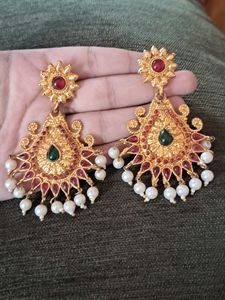 Stunning Gold-Plated Pearl Drop Earrings